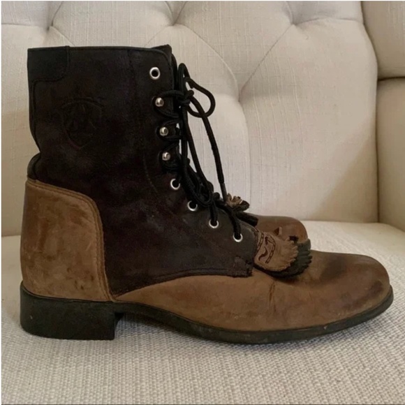 Ariat Heritage ATS Lacer Two-Tone Barn Paddock Riding Western Boot - Picture 1 of 10